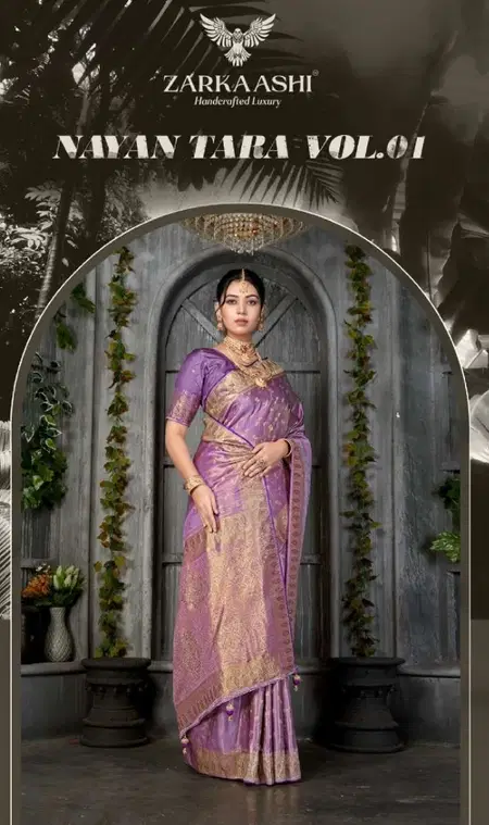 Nayantara Vol 1 By Zarkaashi Nylone Tissue Best Saree Wholesale Shop In Surat
